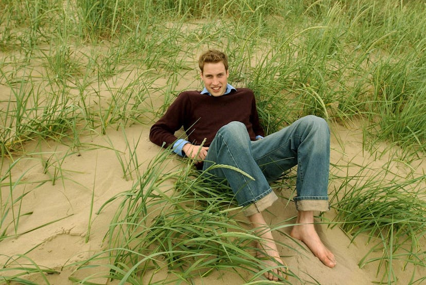 Prince William posing on the beach