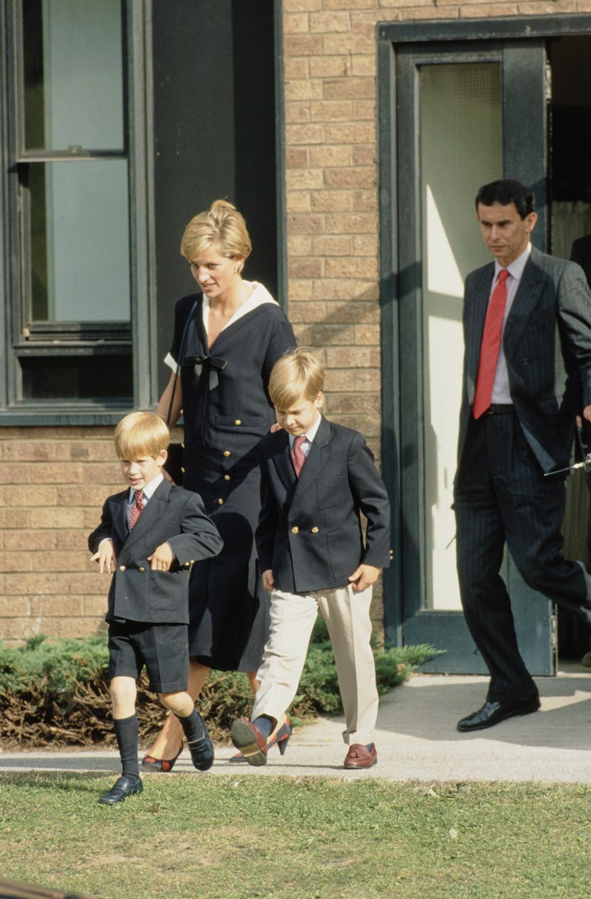 Prince Charles was visited by his matching sons at the hospital.