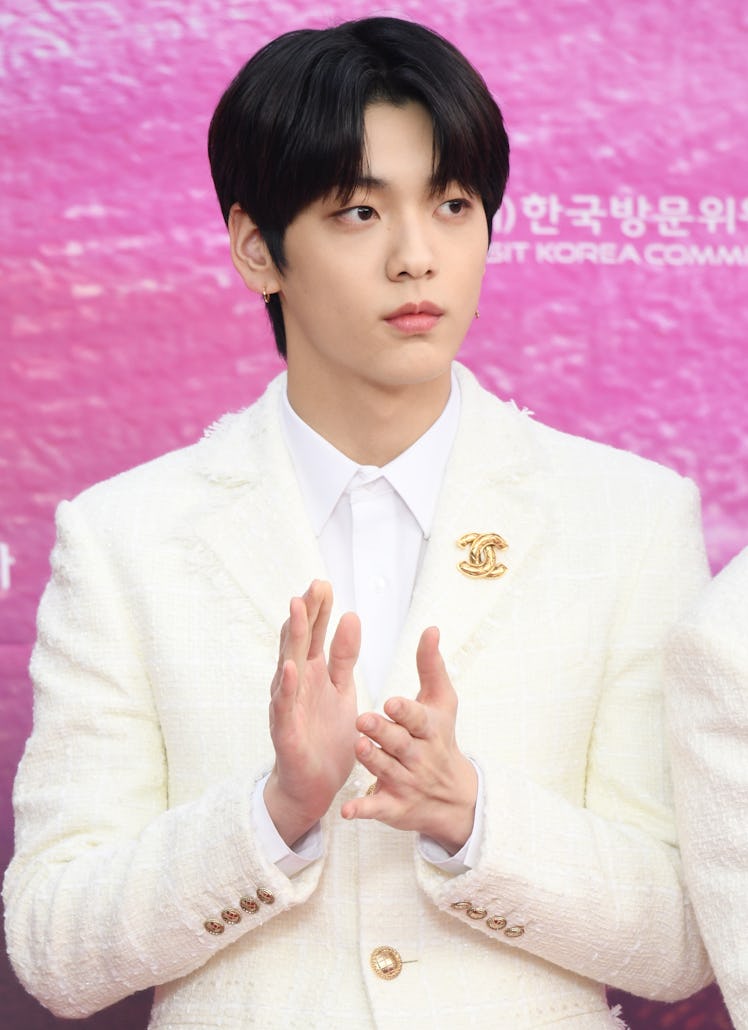 Soobin hits the red carpet with his TXT bandmates.