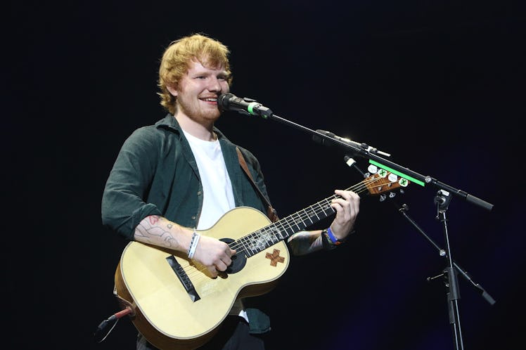 Ed Sheeran performs live.