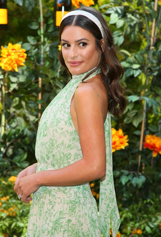 Lea Michele shared a new pregnancy photo by the pool