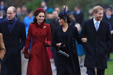 Prince William, Kate Middleton, Meghan Markle, and Prince Harry take a stroll.