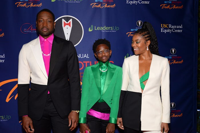 Dwyane Wade and his daughter Zaya have matching pink hair.