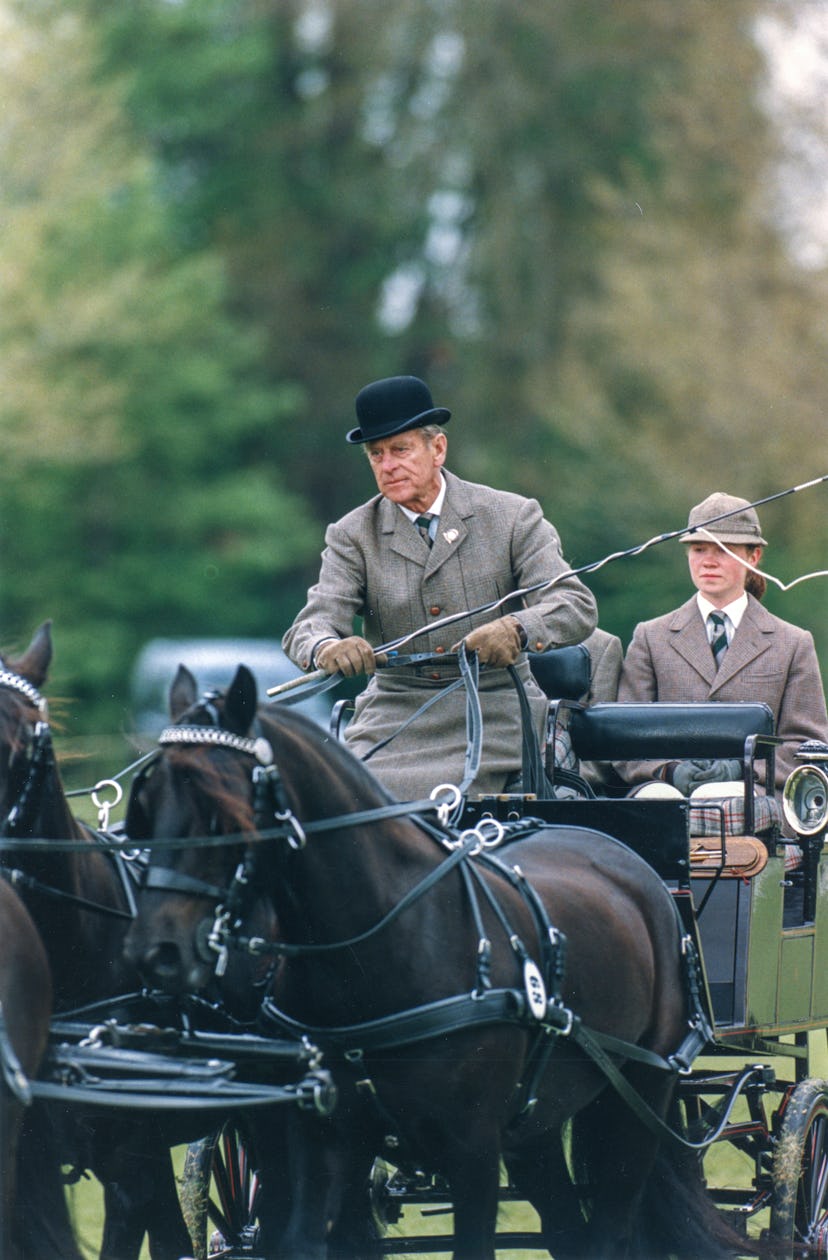 Prince Philip competed in dressage events.