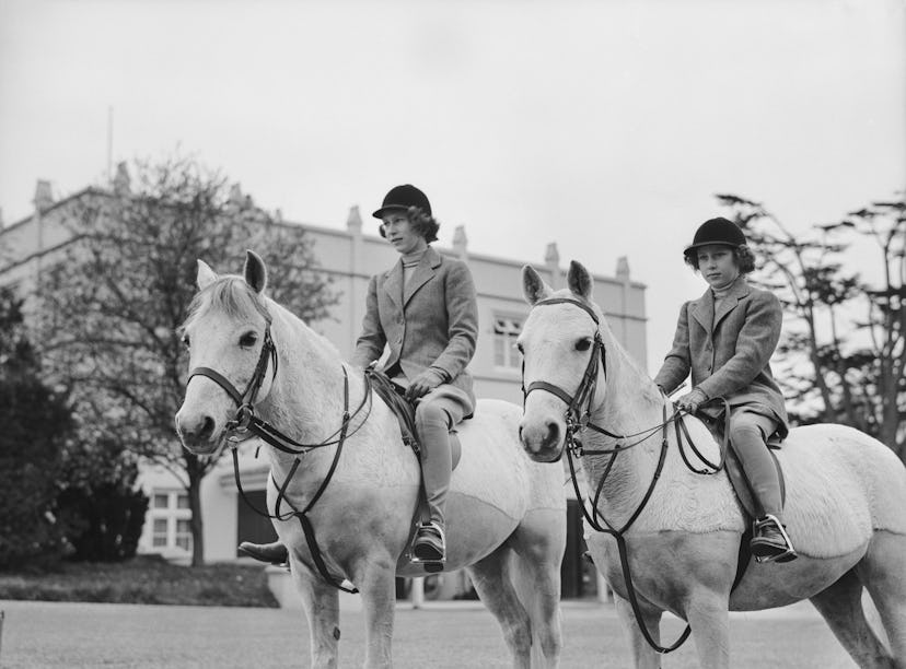 Queen Elizabeth and her sister Princess Margaret learned to ride at a young age.