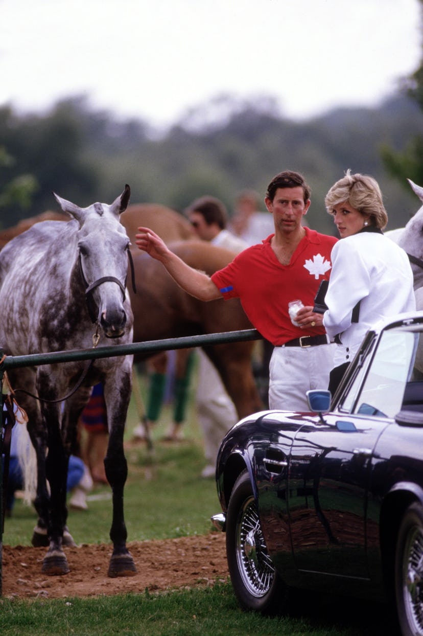 Princess Diana offered more support during a polo match in 1985.