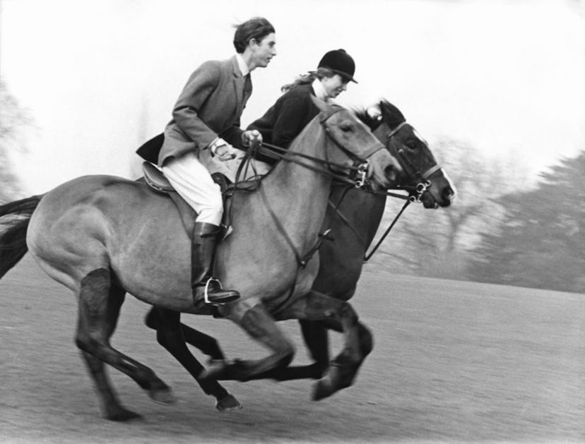 Princess Anne gave Prince Charles a run for his money racing horses.