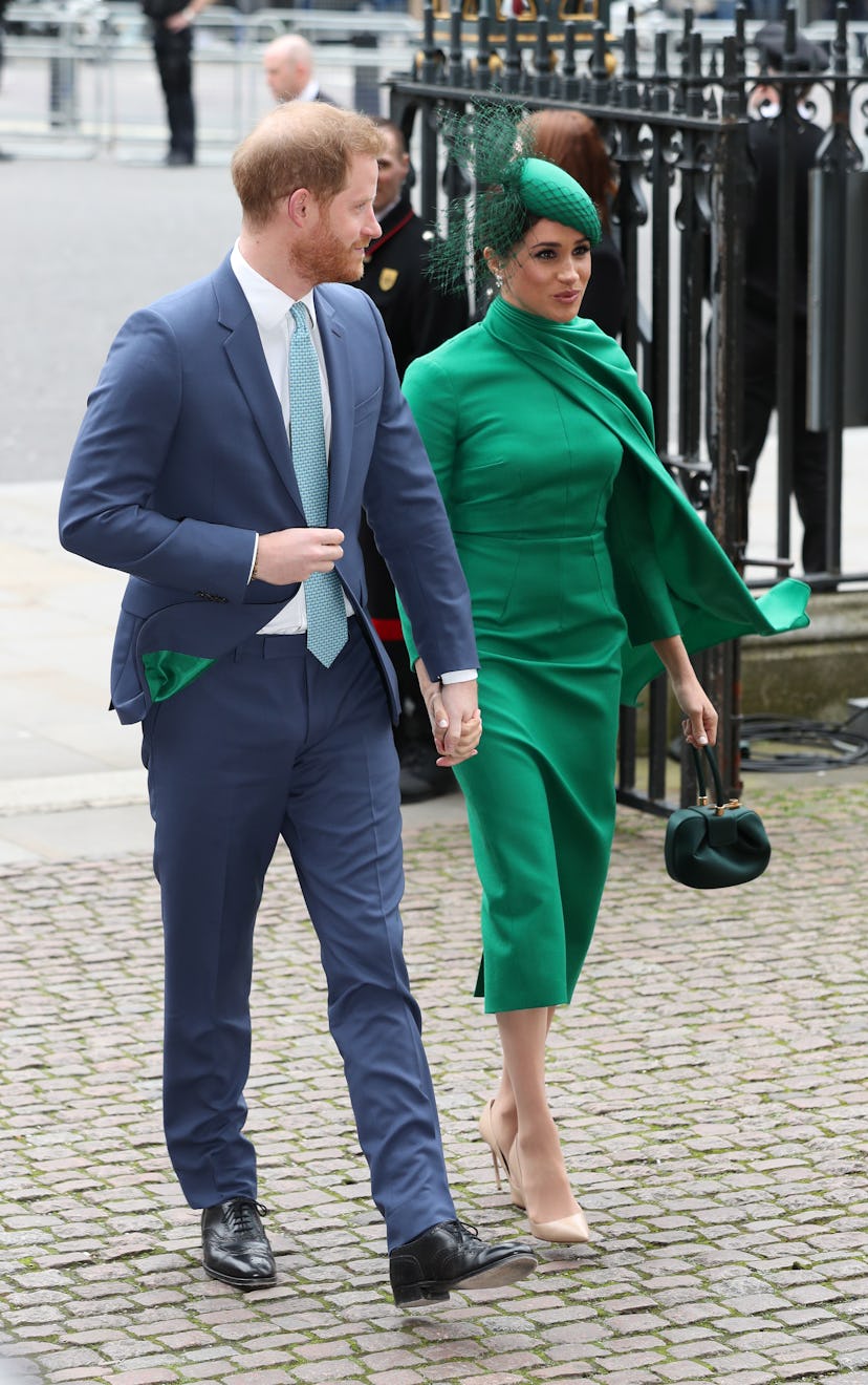 Meghan Markle wore a green dress for Commonwealth Day in 2020. 