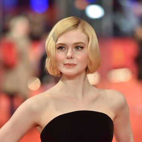 Elle Fanning tested out some colorful makeup and shared it on Instagram.