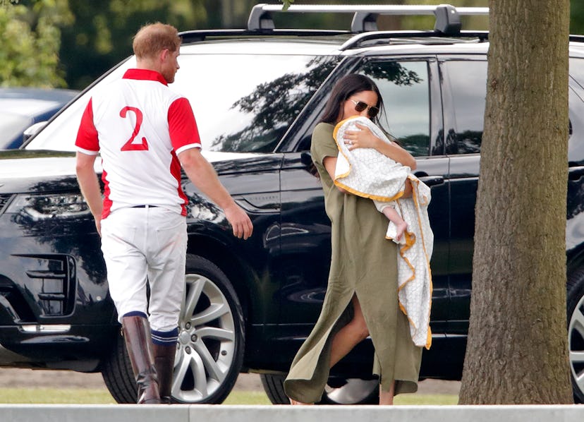 Meghan Markle brought Archie to cheer for his dad at a polo match in July 2019.