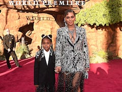 Blue Ivy and Beyonce attend the premiere of 'The Lion King: The Gift.'