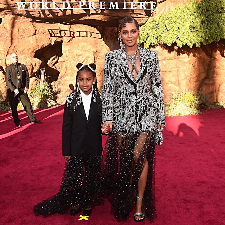 Blue Ivy and Beyonce attend the premiere of 'The Lion King: The Gift.'