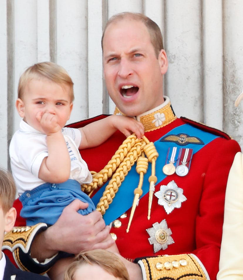 Prince William holds Prince Louis close in 2019.