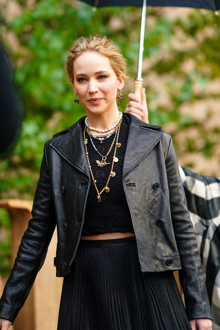 Jennifer Lawrence steps out in an all-black ensemble.