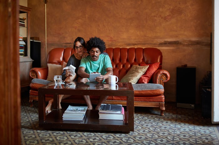 couple sitting on couch