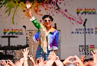 Lady Gaga attends the Stonewall Pride Event in June 2019.