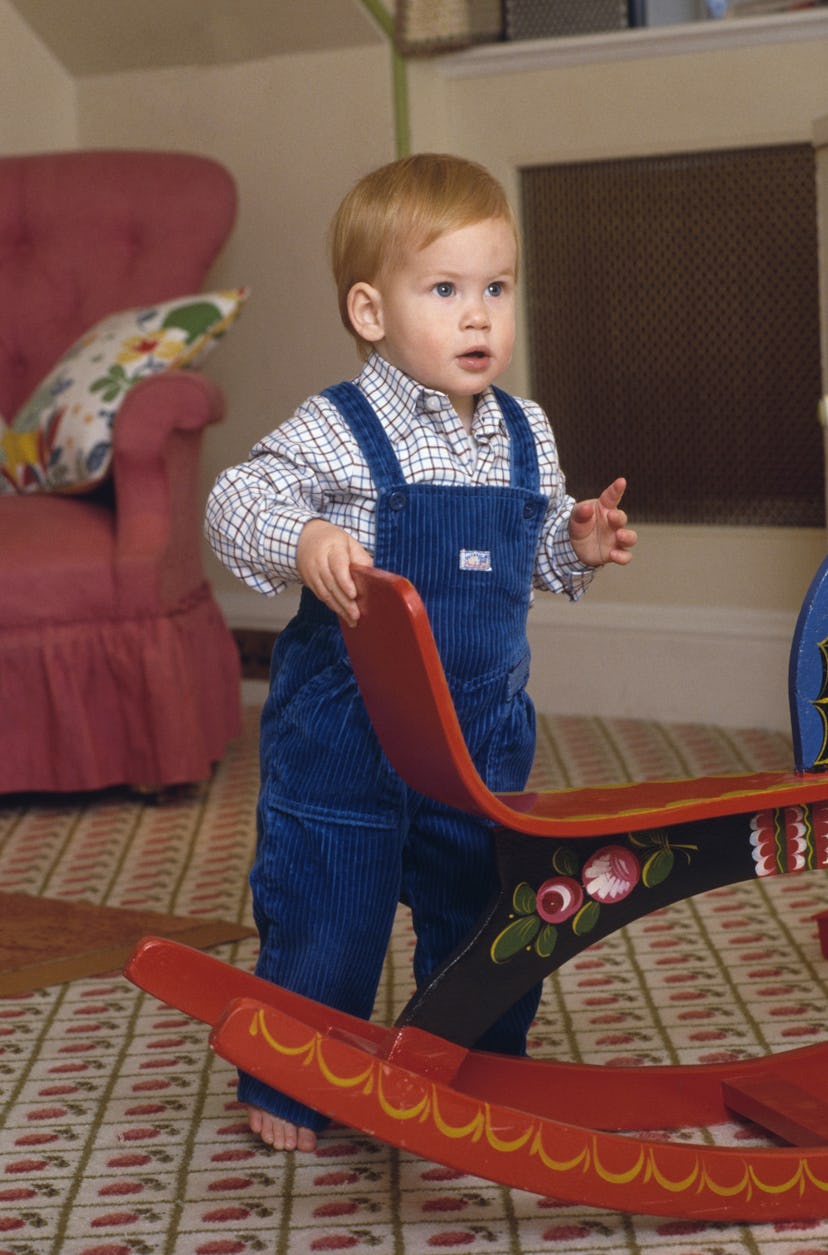 Prince Harry's overalls are corduroy 