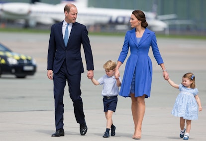 Princess Charlotte and Middleton wear complementary shades of blue