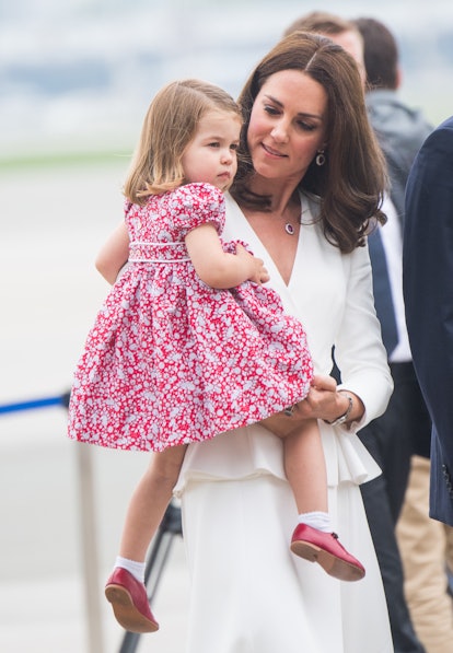 Princess Charlotte wears red and white 