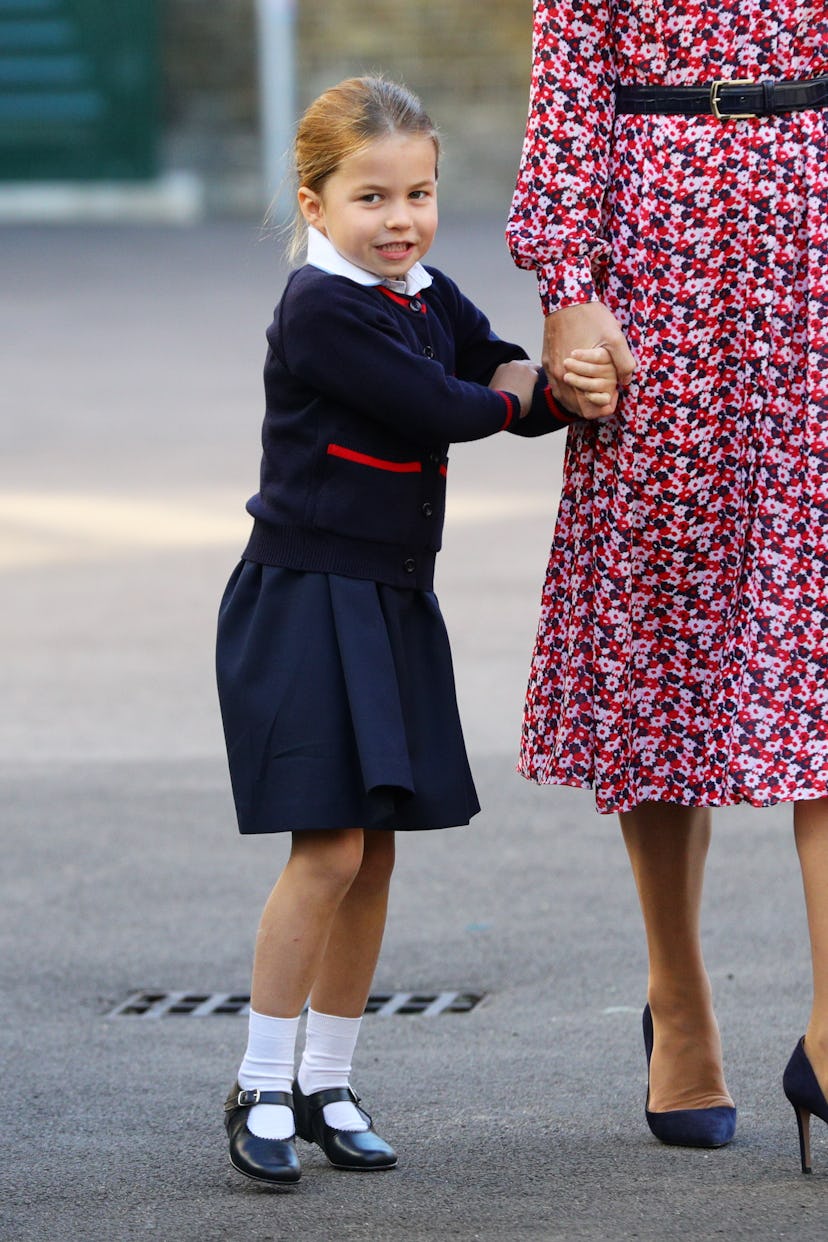 Princess Charlotte wears her school uniform before her first day of school