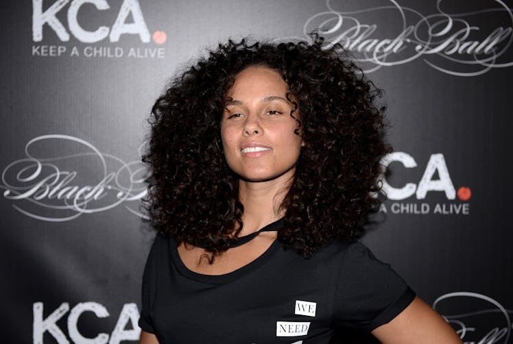 Alicia Keys attends an event for her foundation, Keep A Child Alive.