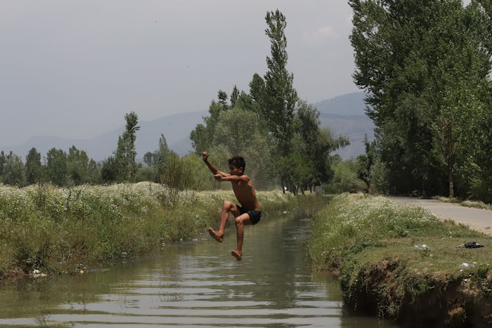 Experts say children should always wear life jackets and be supervised when playing in a creek or ot...