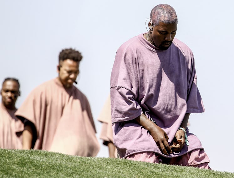 Kanye West performs at Sunday Service.