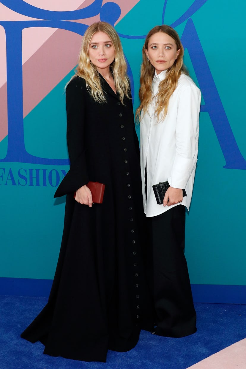 Ashley and Mary-Kate Olsen attend the 2017 CFDA Fashion Awards at Hammerstein Ballroom on June 5, 20...