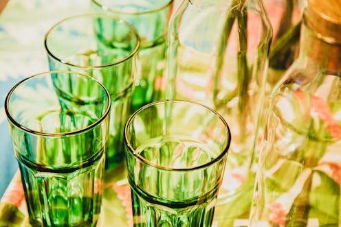 Green glasses in a bar. How Women’s Drinking Habits Have Changed For The Long-Term Thanks To The Pan...