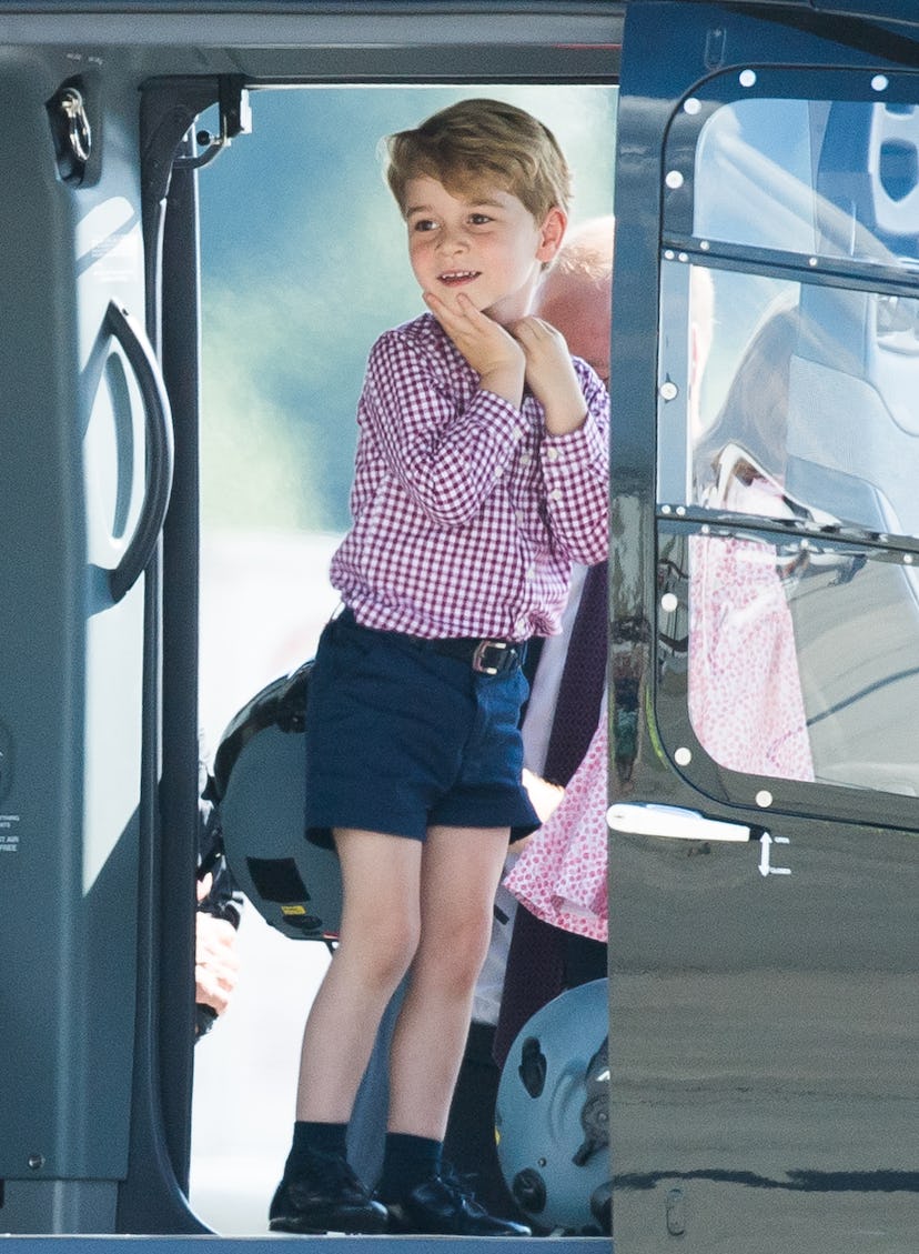 Nobody is more delighted by a helicopter than Prince George.