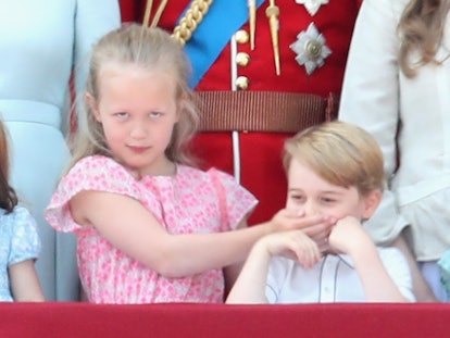Prince George seems to get a real laugh out of his cousin Savannah Phillips.