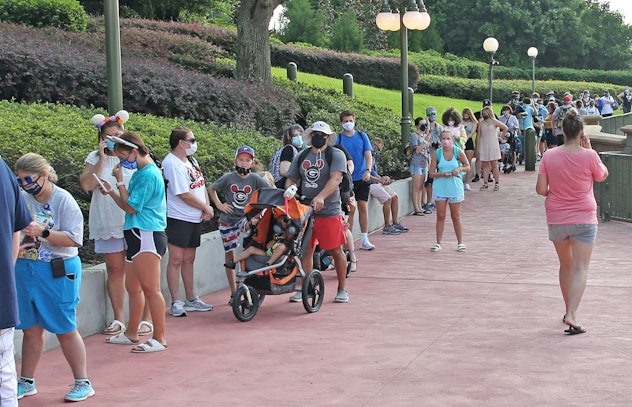 Guests all wore protective face masks at Disney.