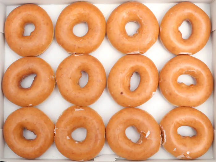 Krispy Kreme celebrates its birthday with free donuts.