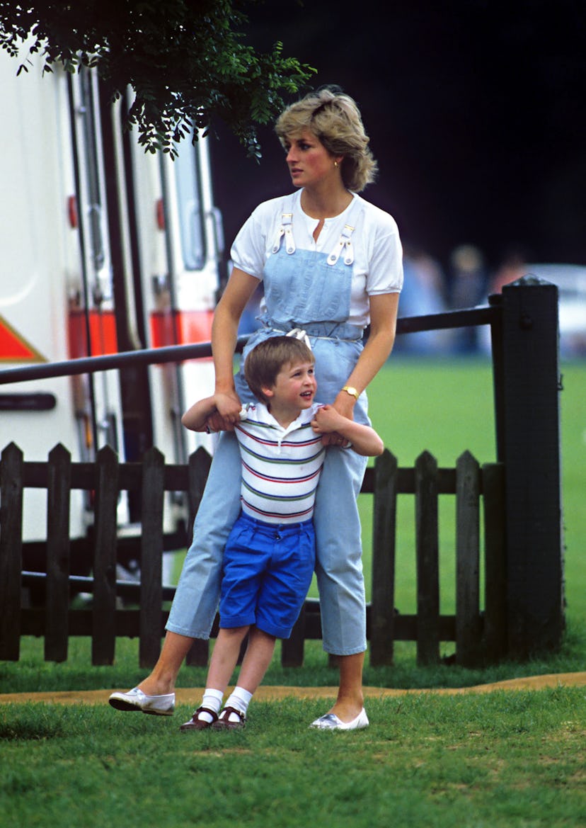 Princess Diana dressed super down for an afternoon of polo with Prince William.