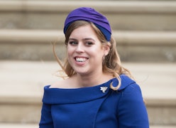 Princess Beatrice's wedding hairstyle was a casual half-up look