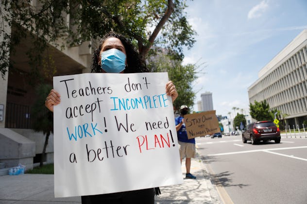 Teachers in Florida are asking for a better plan for reopening.