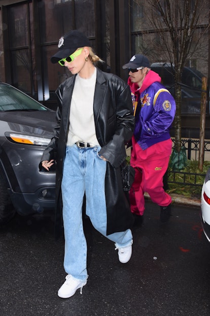 Justin Bieber and Hailey Bieber in New York City.