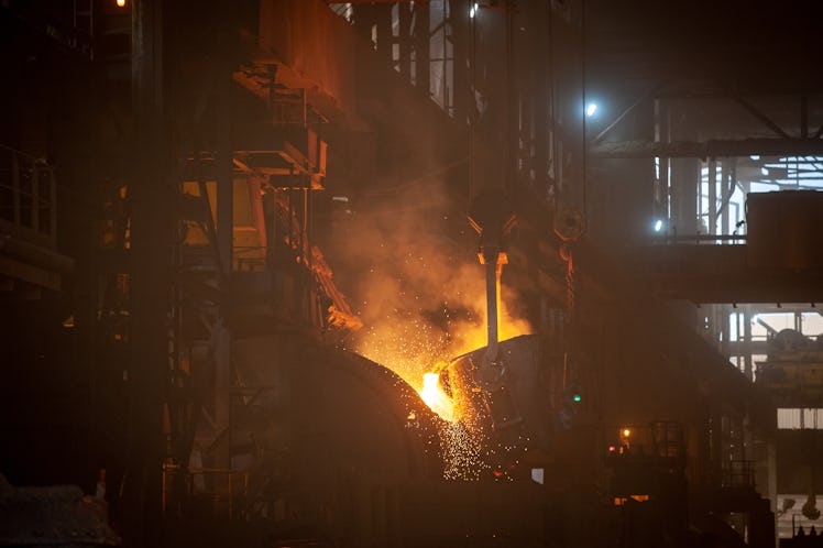 Nickel ore being processed in Indonesia in 2019.