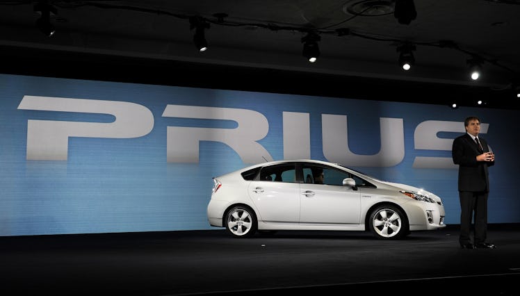 The Toyota Prius, the world's first mainstream hybrid vehicle. Its battery used nickel.