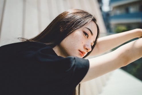 woman, somber, stressed