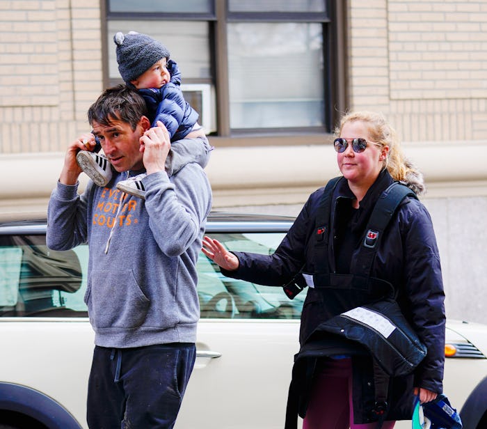 Amy Schumer is attempting to work from home with son Gene.