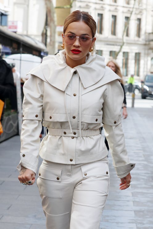 Rita Ora's new long hair is a big switch from her blonde bob.