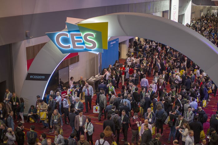 A crowd in the halls at CES in Las Vegas.