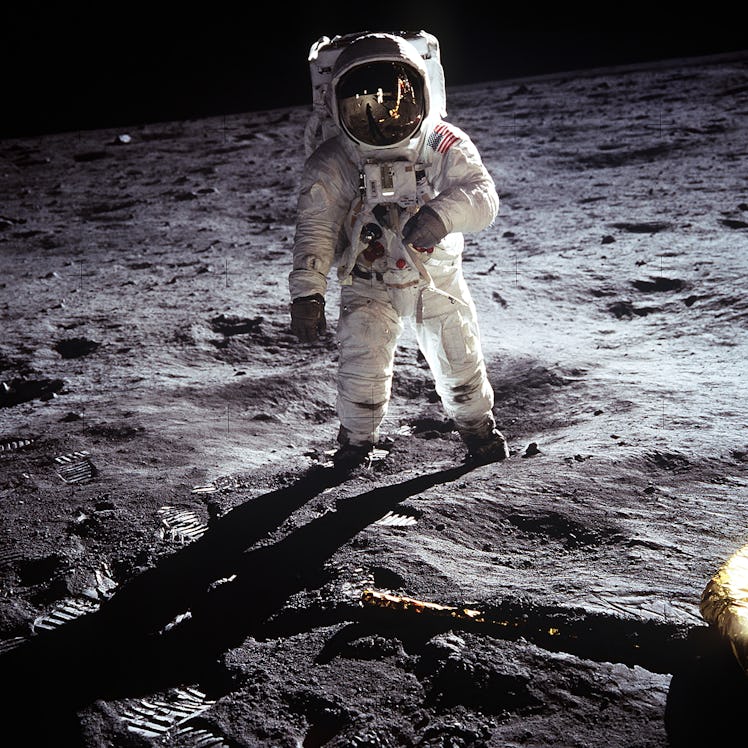 The iconic image from NASA's moon landing.