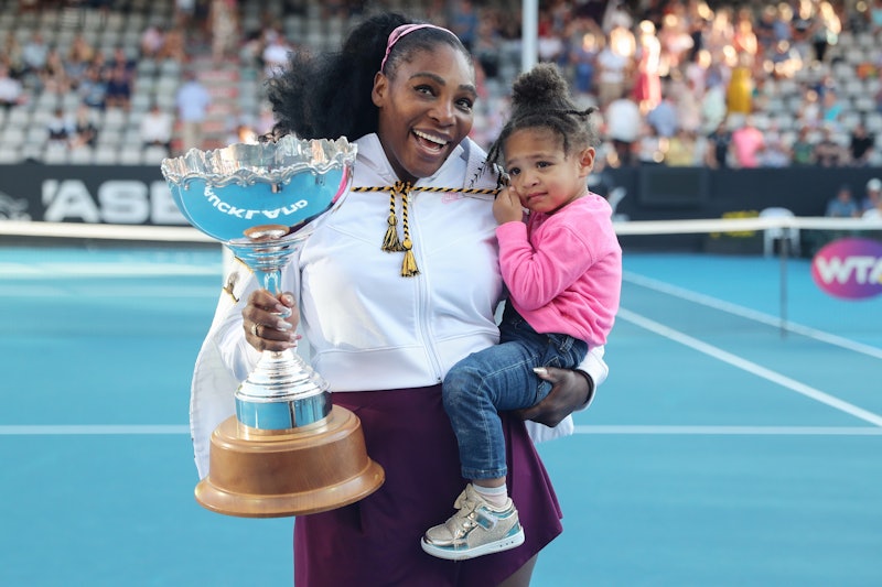 See Serena Williams & Her Daughter Olympia’s Adorable Matching Tennis Outfits