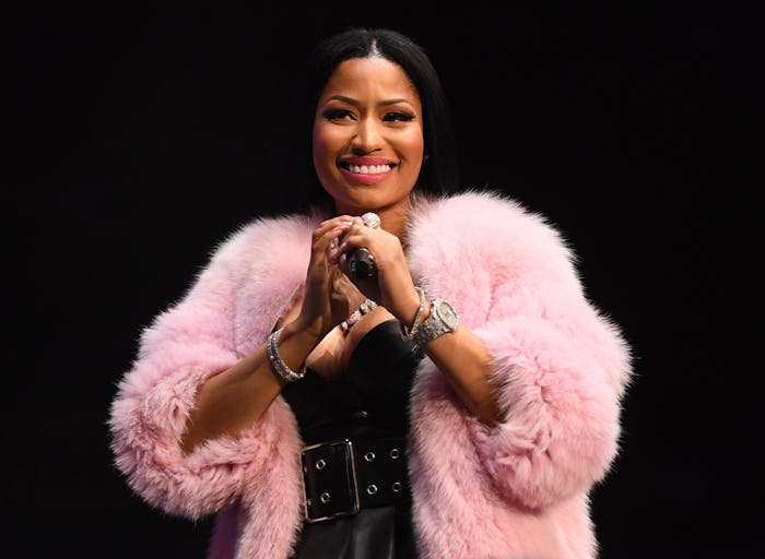 Nicki Minaj took to Instagram on Thursday where she rapped while having her pregnancy bump on full d...