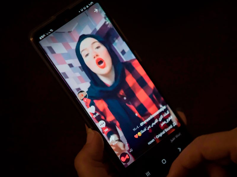 TikTok running on a smartphone.