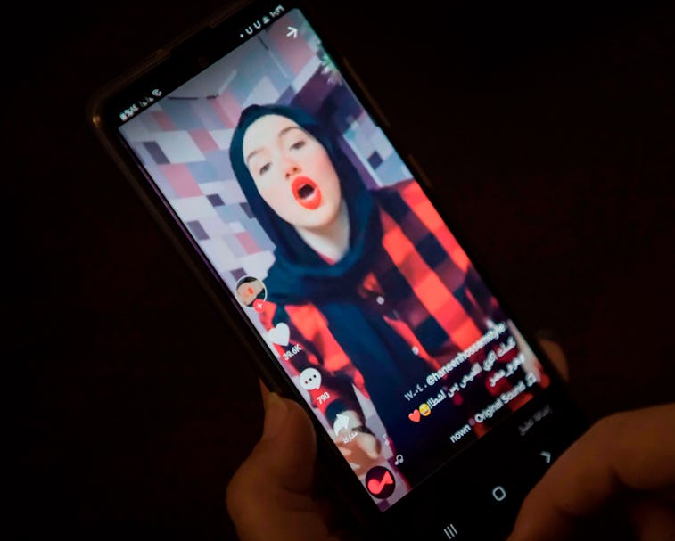 TikTok running on a smartphone.