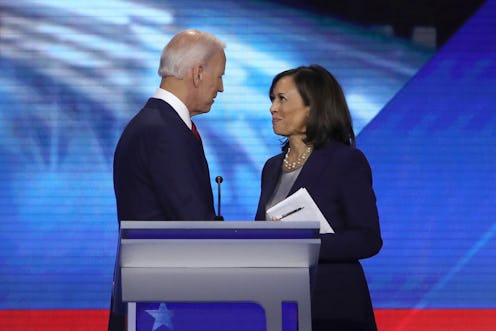 Vice President Joe Biden and Sen. Kamala Harris during a Democratic presidential debate.