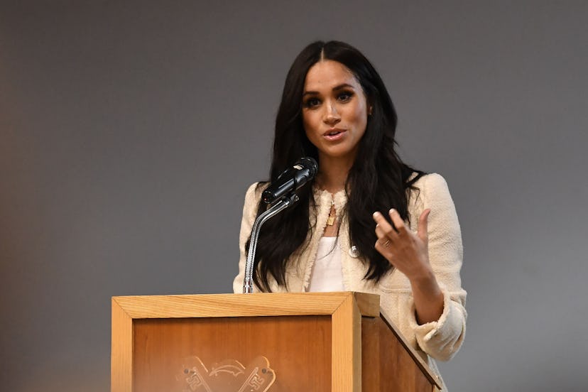 Meghan Markle wearing white